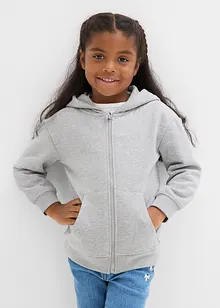 Sweatvest met capuchon in een zachte katoenmix, bonprix