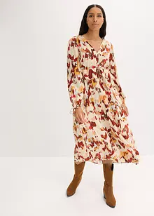 Midi jurk met lurex, gedessineerd, bonprix