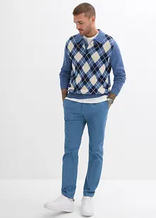 Bandplooibroek van katoenen twill, regular fit, straight, bonprix