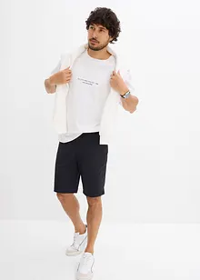 T-shirt met 3D print van puur biologisch katoen, loose fit, bonprix