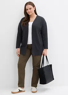 Lang sweatvest van een zachte katoenmix, bonprix