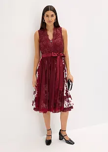 Dirndl met borduursel en fluwelen rokdeel (2-dlg. set), bonprix