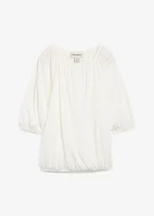 Katoenen shirtblouse met carréhals, halflange mouw, bonprix