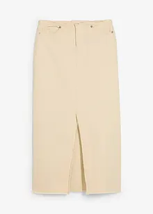Twill rok met franjes, bonprix