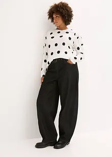 Longsleeve van gestructureerde crêpe, bonprix