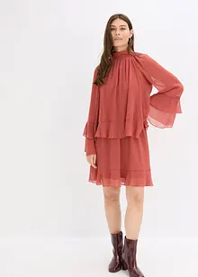 Chiffon jurk met volants, bonprix