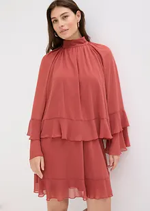 Chiffon jurk met volants, bonprix