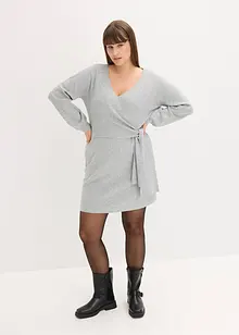 Gebreide jurk in wikkellook, bonprix