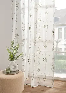 Transparant gordijn met bloemmotief (1 stuk), bonprix