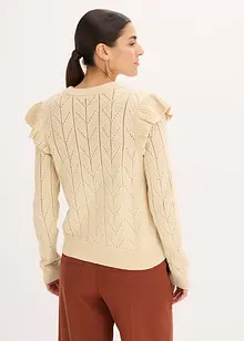 Ajour vest van katoen, bonprix