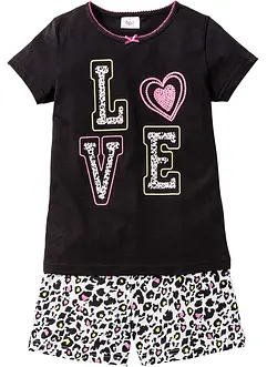 Meisjes shortama van puur biologisch katoen (2-dlg. set), bonprix