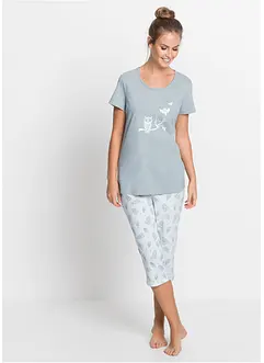 Capri pyjama met korte mouwen (2-dlg.), bonprix
