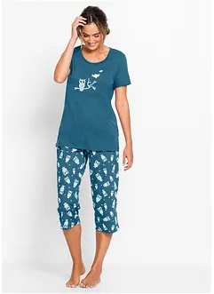 Capri pyjama met korte mouwen (2-dlg.), bonprix