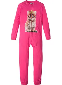 Meisjes pyjama onesie van biologisch katoen, bonprix