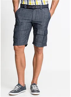 Chambray cargo bermuda loose fit, bonprix