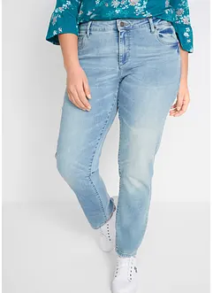 Stretch jeans mid waist, straight, bonprix