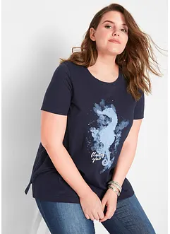 Katoenen T-shirt met zeepaardje, bonprix