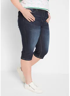 Stretch jeans bermuda met omslag, bonprix