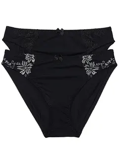 Slip met mooi borduursel (set van 2), bonprix