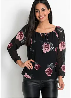 Blouse met tunnelkoordje, bonprix