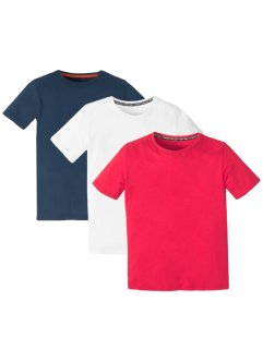 Kinderen basic T-shirt (set van 3) van biologisch katoen, bpc bonprix collection