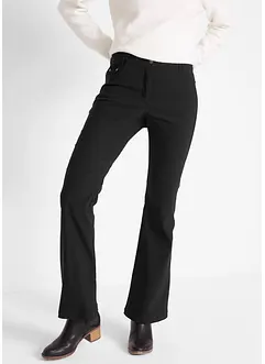 Bengaline stretch broek met verstelbare band, flared, bonprix