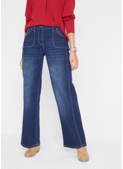 Stretch jeans met comfortband en wijde pijpen, bpc bonprix collection