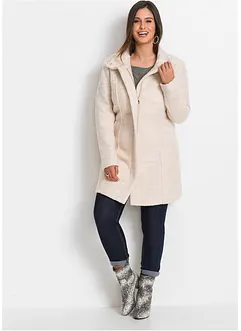 Korte coat van bouclé, bonprix