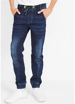 Jongens jogging jeans met elastische band, slim fit, bonprix