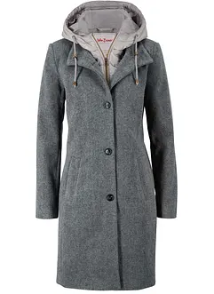 Korte coat in wollen look, in layerlook, bonprix