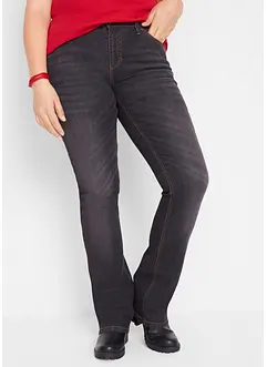 Stretch jeans mid waist, bootcut, bonprix