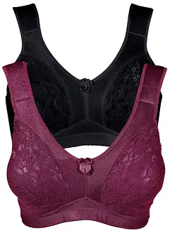 Steun bh zonder beugels met gewatteerde schouderbandjes (set van 2), bonprix