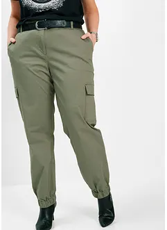 Cargo broek met stretch van katoen, bonprix