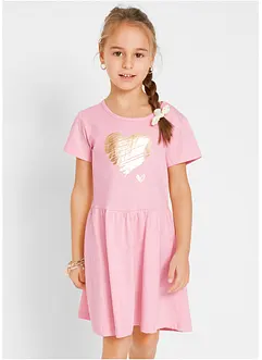 Jersey jurk van biologisch katoen (set van 2), bonprix