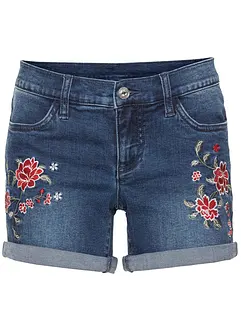 Jeans short met borduursel, bonprix