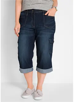 Stretch cargo jeans, mid waist, bonprix