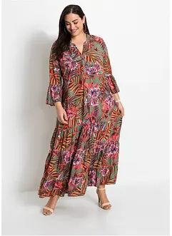 Gedessineerde maxi jurk van soepele viscose, bonprix