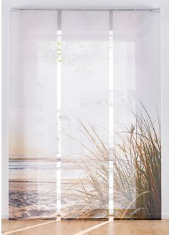 Transparant paneelgordijn met strandmotief (set van 3), bpc living bonprix collection