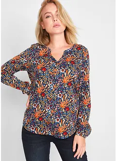 Shirt tuniek met print, lange mouw, bonprix