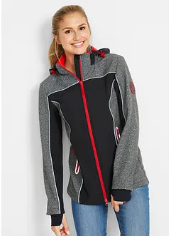 Softshell jas met reflecterende details, waterafstotend, bonprix