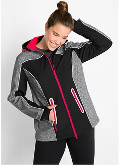 Softshell jas met reflecterende details, waterafstotend, bonprix