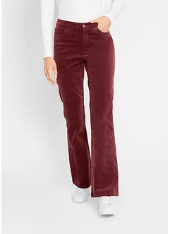 Flared stretch corduroy broek met high-waist comfortband, bonprix