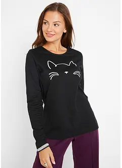 Longsleeve met poezenprint, bonprix