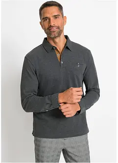 Piqué poloshirt met lange mouwen, bonprix