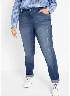 Stretch boyfriend jeans, mid waist, bonprix