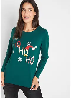 Longsleeve met kerstprint, bonprix