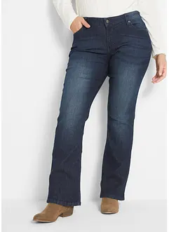 Mid waist stretch jeans, bootcut, bonprix