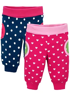 Baby sweatpants (set van 2) van biologisch katoen, bonprix
