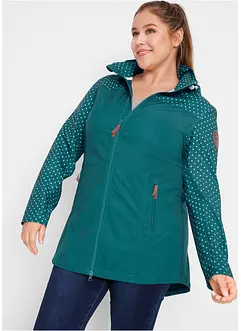 Waterafstotende softshell jas met print, slim fit, bonprix