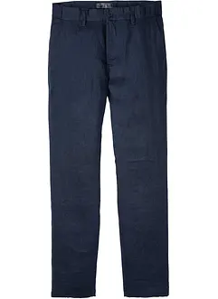 Regular fit linnen chino met comfortband, straight, bonprix